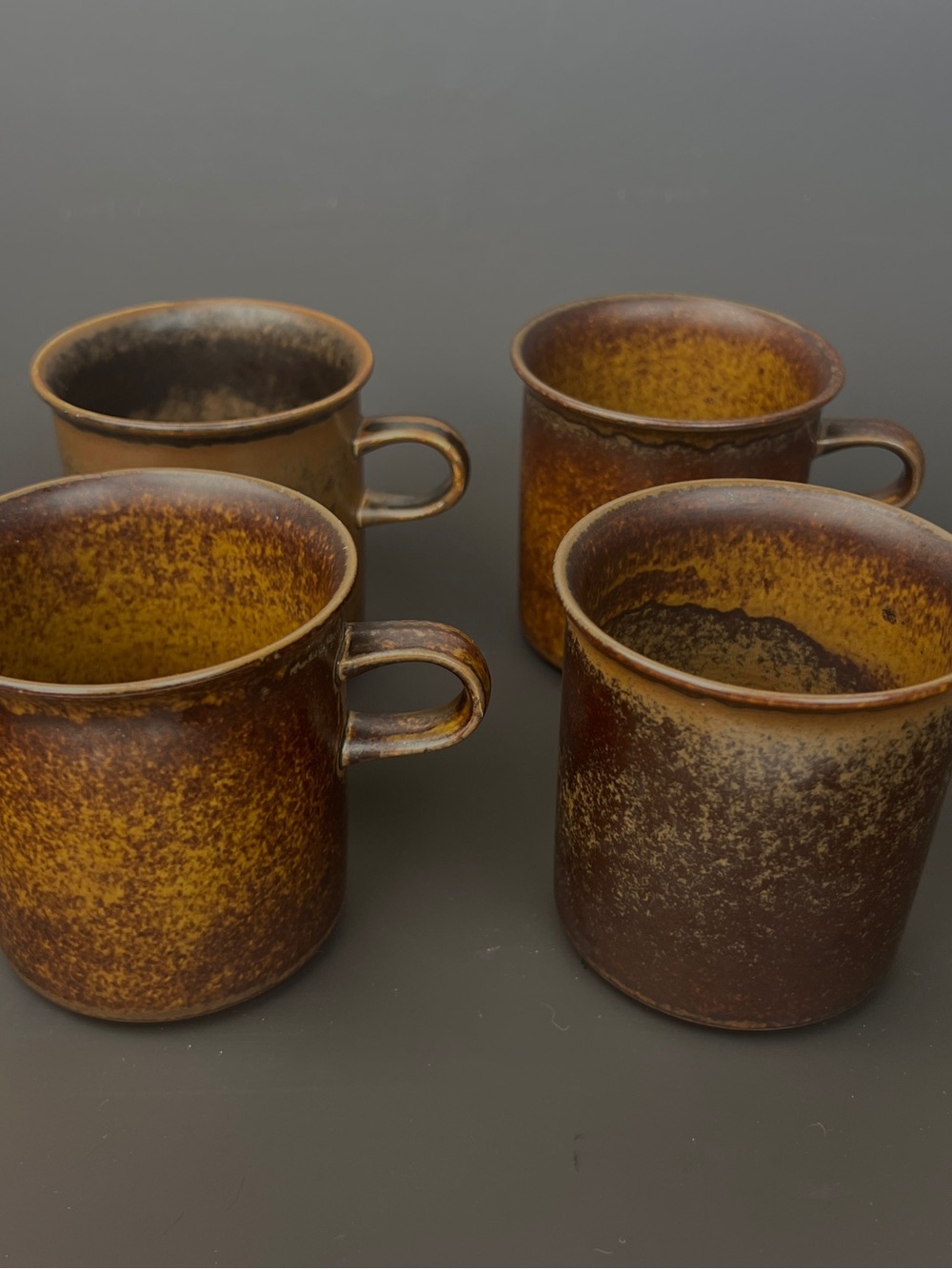 Arabia Ruska Coffee Mugs Vintage Finland - Set of 4